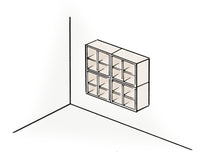 画像をギャラリービューアに読み込む, Danish furniture design Set of 4 bookcases
