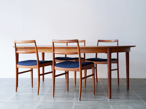 Arne Vodder 6chairs & Danish cabinetmaker dining table set