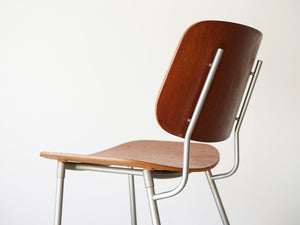 Børge Mogensen（ボーエ・モーエンセン）のModel 201 Chairのクロムスチールのフレーム steel