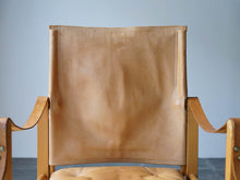 画像をギャラリービューアに読み込む, Kaare Klint（コーア・クリント）のSafari chair（サファリチェア）の背もたれ　レザー
