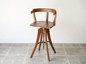 木製の回転椅子 1920〜1930年代製アンティークな椅子