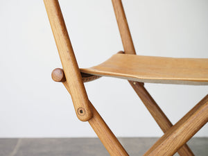 Torsten Johansson（トルステン・ヨハンソン）北欧チェア 折りたたみ椅子 天然革の椅子のフレーム