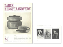 画像をギャラリービューアに読み込む, DANSK-KUNST-HAANDVAERK_1954年7-8月表紙とp116
